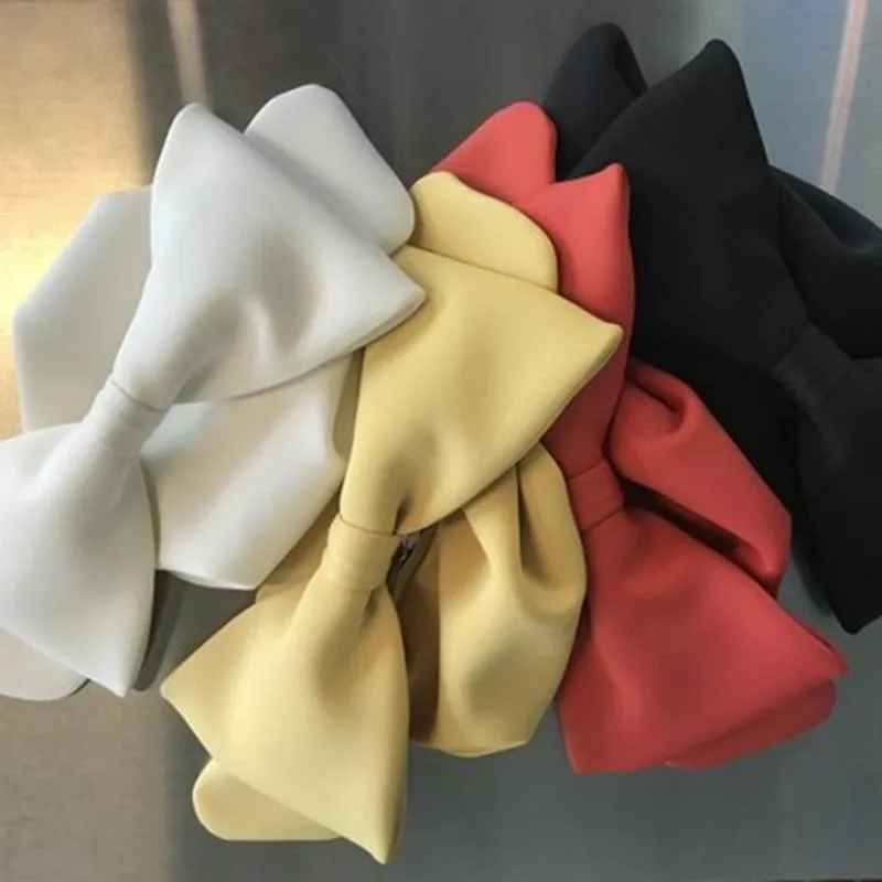 Women's Designer Bow Clutch - Elegant Evening Bag with Adjustable Strap