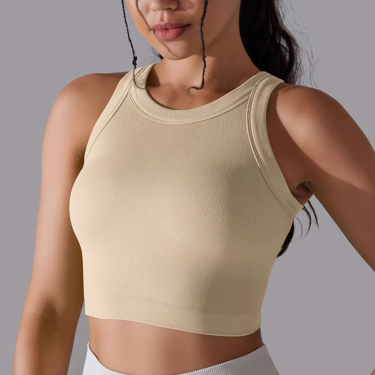 2 Tier Women Sexy Yoga Bra High Support Impact Sports Underwear Running Quick Drytank Top Fiess Gym Padded Bralette