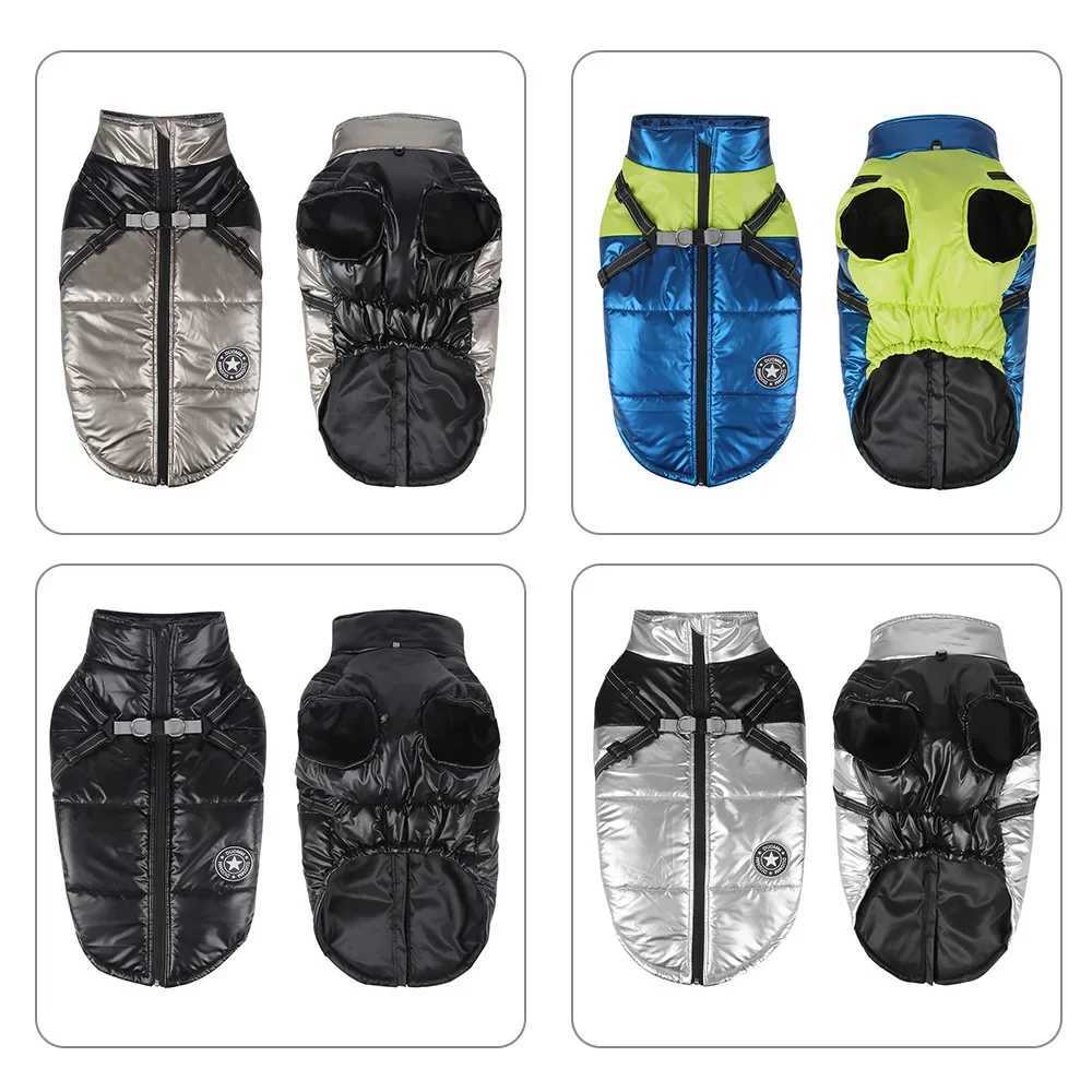 S-7XL Pet Dog Jacket Big Dog Coat With Harness Winter Warm Dog Clothes for Small Medium Large Dogs French Bulldog Yorkie CostumeXJ250109