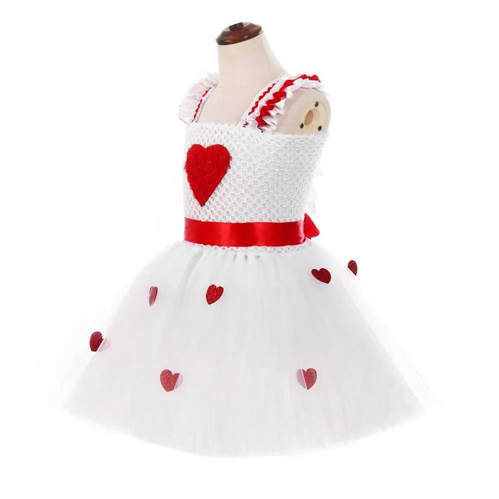 Baby Girl Valentines Day Princess Dress Sweet Love Tutu Dress Childrens Valentines Day Wedding Par Dress W250111