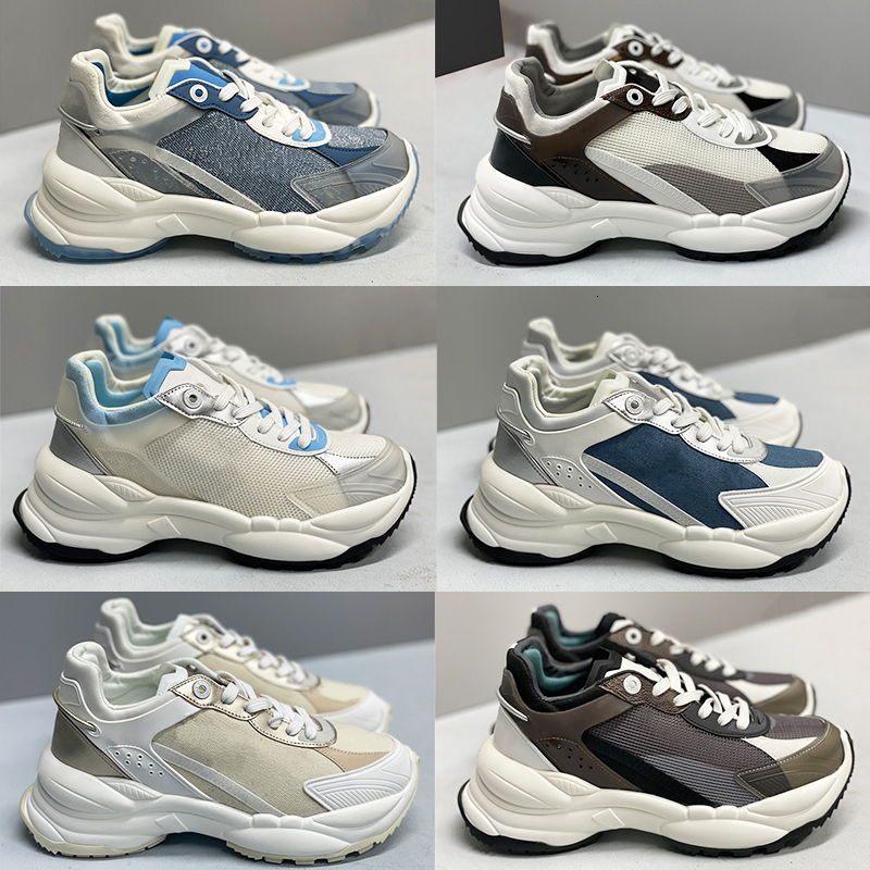 Top Quality Designer Run 55 Sneakers Men Platform Shoes Leather Woman Trainers Fashion Casual Shoe Big Size 45 With Box 483