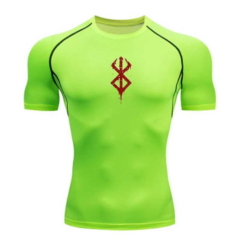Summer sports top quick drying mens compression shirt short sleeved second skin gym exercise short sleeved running T-shirt mens W250111