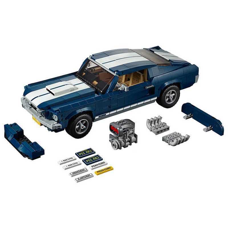 1471PCS Sports Racing Car Ford Mustang Classic Muscle Building Blocks Compatible 10265 Toys for Boys Birthday GiftsXJ250102