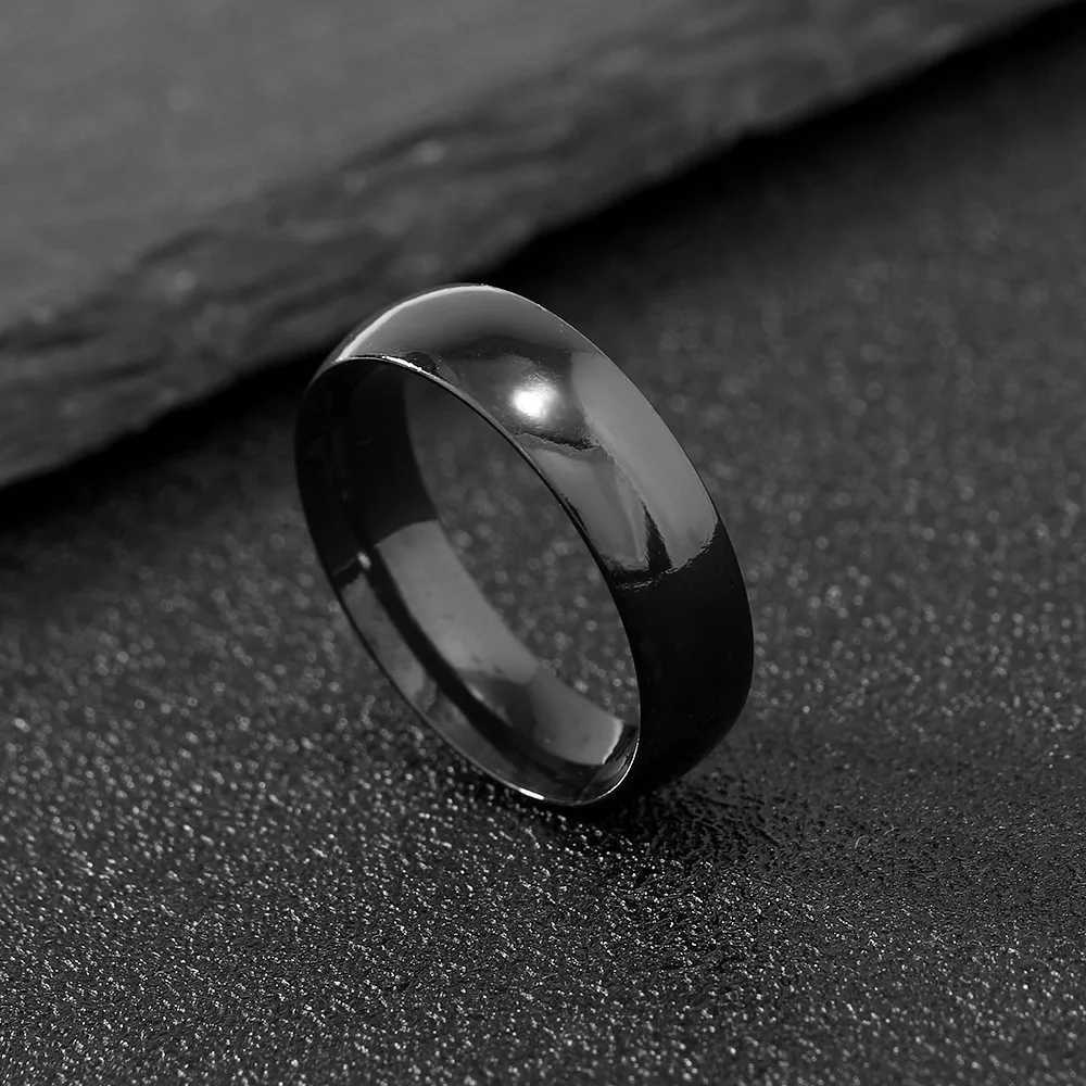 1-8mm Classic Stainl Ring Fashion Stainl Steel Ring Gold Plated Silver Color Knuckle Rings Wedding Ring For Women MenXJ250110