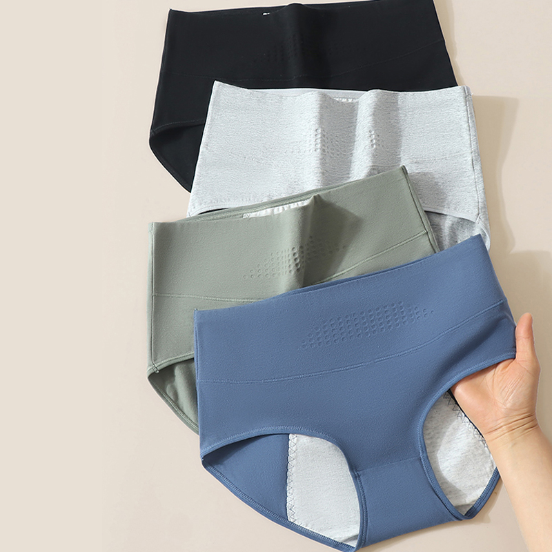 High Waist Leak Proof Menstrual Women's Panties Widen Period Pants Physiological Underwear Cotton Plus Size L-4XL Female Briefs