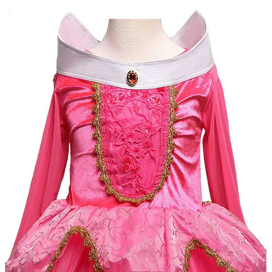 Girl Aurora Dress Sleep Beau Costume Childrens Princess Dress Childrens Halloween Birthday Party Costume W250111