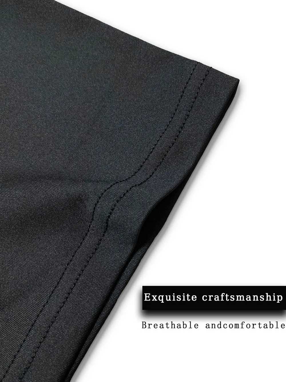 New mens solid color T-shirt for sports and leisure outdoor gym running black quick drying T-shirt for fitness and exercise W250111
