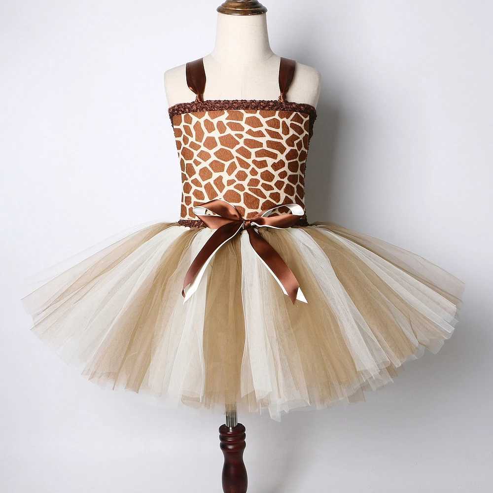 Cute baby girl giraffe dress animal performance costume set for childrens Halloween costume girl Christmas Tutu dress W250111