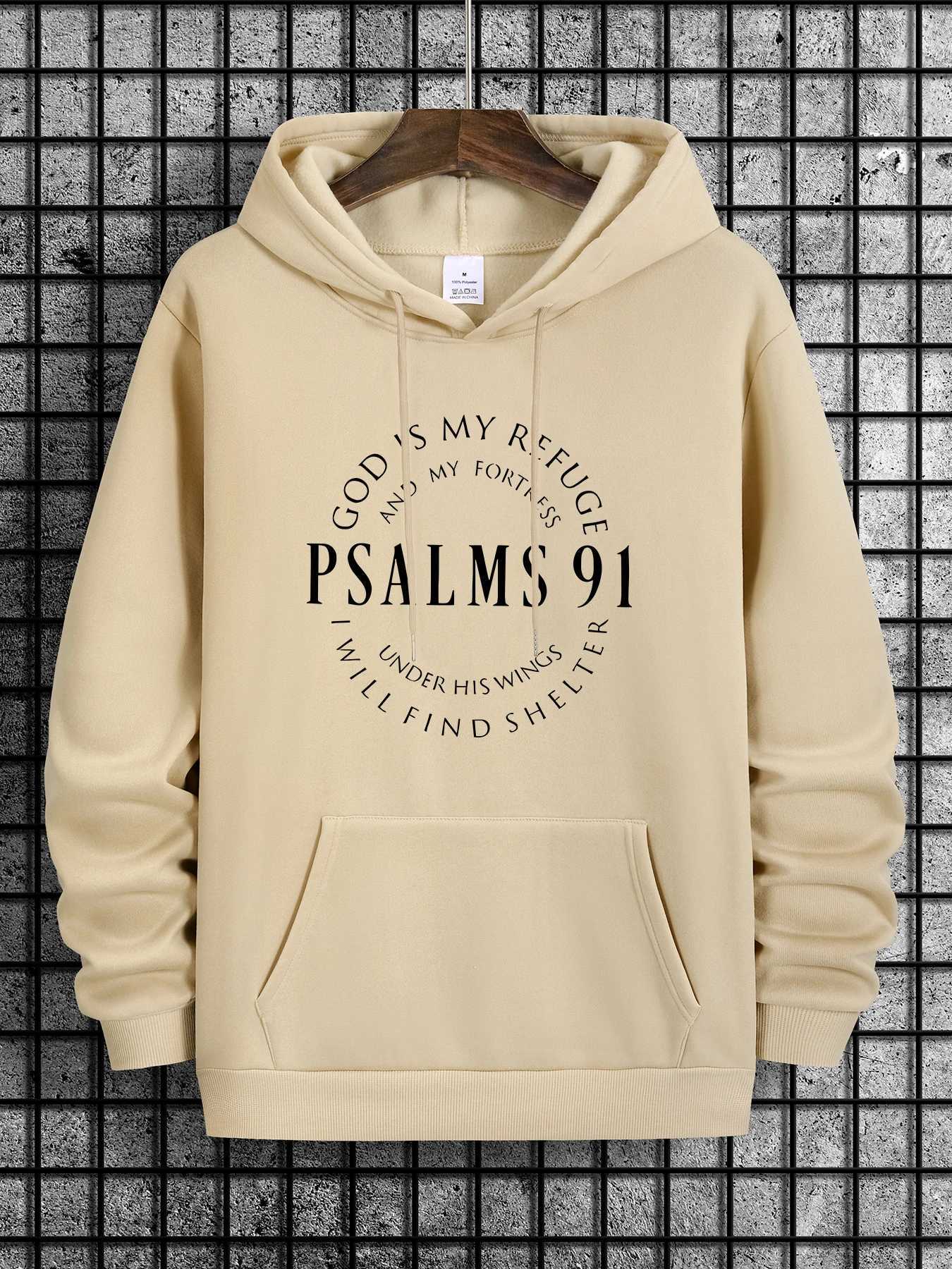 PSALMS 9 Mens Printed Hoodie Kangaroo Pocket Graphic Hoodie Comfortable and Loose Brushed Fashion Hoodie Zipper Mens Clothi W250110