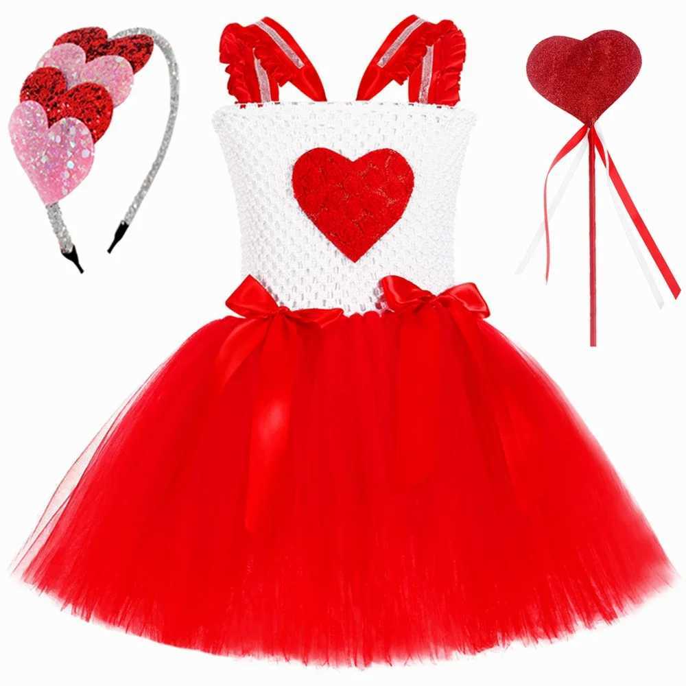Baby Girl Valentines Day Princess Dress Sweet Love Tutu Dress Childrens Valentines Day Wedding Par Dress W250111