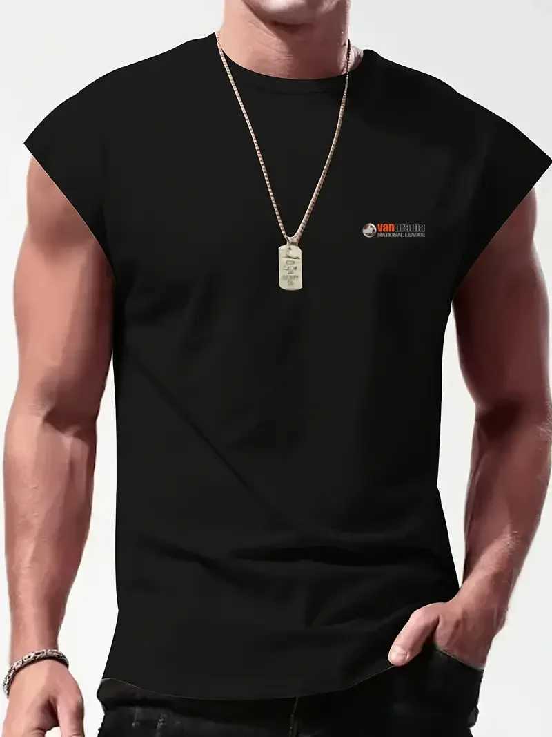 Leisure sports loose fit exercise sleeveless fitness oversized mens bodybuilding sports mens sleeveless bottom quick drying shirt W250111