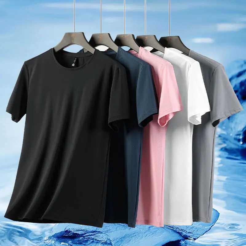 Summer running T-shirt quick drying breathable striped T-shirt mens sportswear jogging gym sports top womens fitness short sleeved 7XL W250111