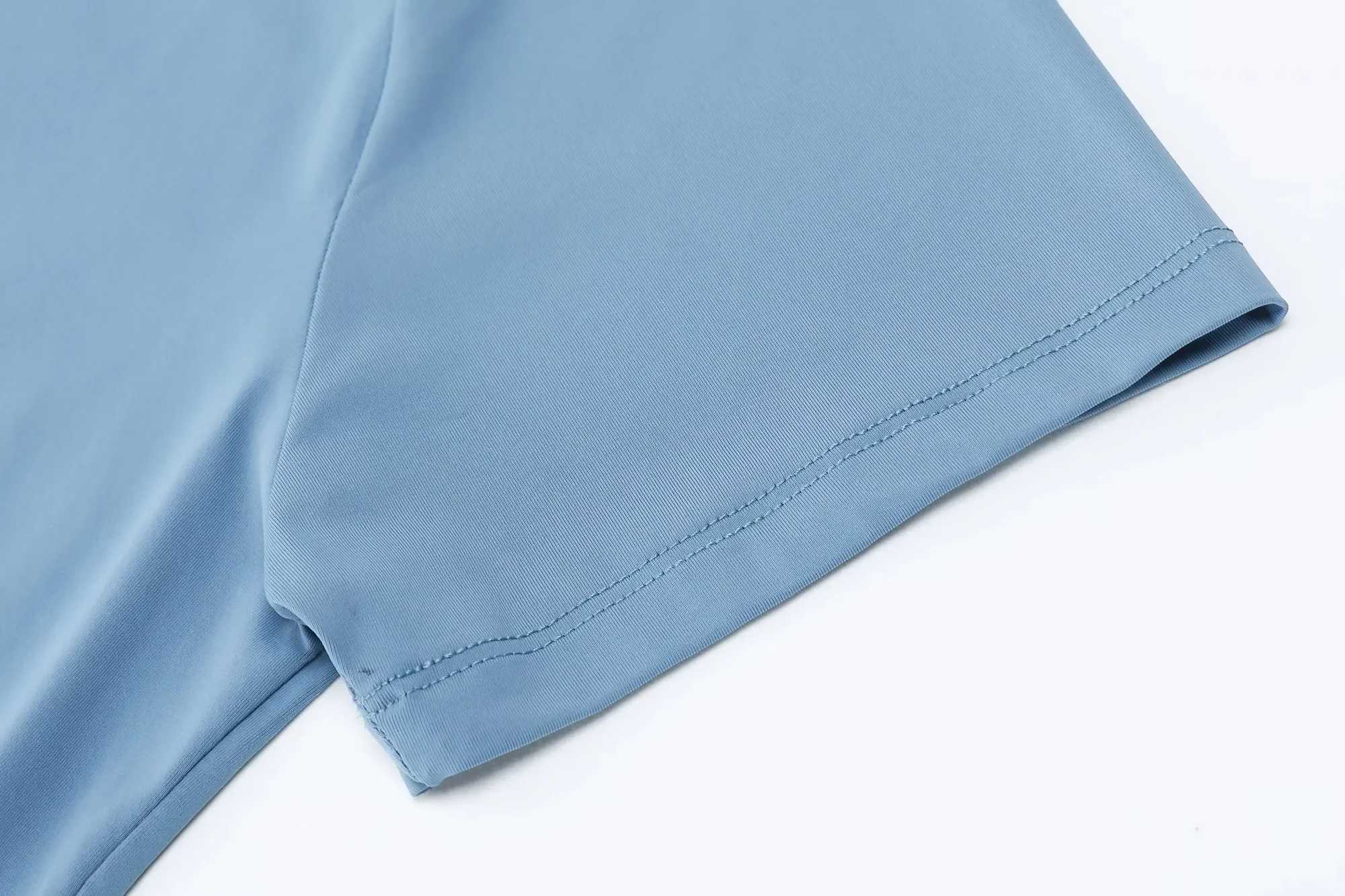 Short sleeved womens loose quick drying T-shirt sports running shirt elastic casual round neck breathable yoga suit summer W250111