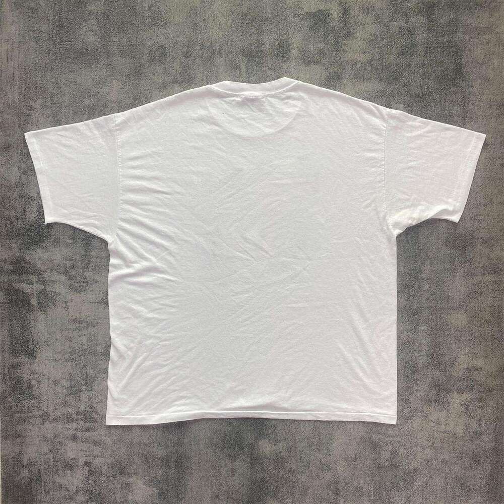 Inspiration American round neck washed creative short T-shirt, street versatile, gender free, half sleeved