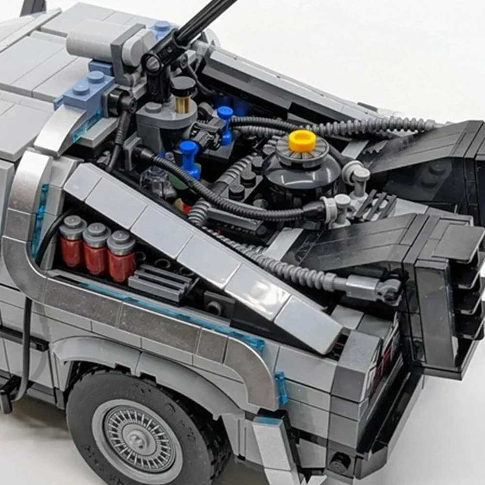1872Pcs Back to the Future Time 1 12 Machine Compatible 10300 Building Blocks Technical Car Bricks Construct Birthday Toys GiftsXJ250102