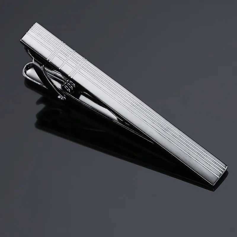New high-quality laser engraved tie clip with fashionable style black mens underskirt clip W250111