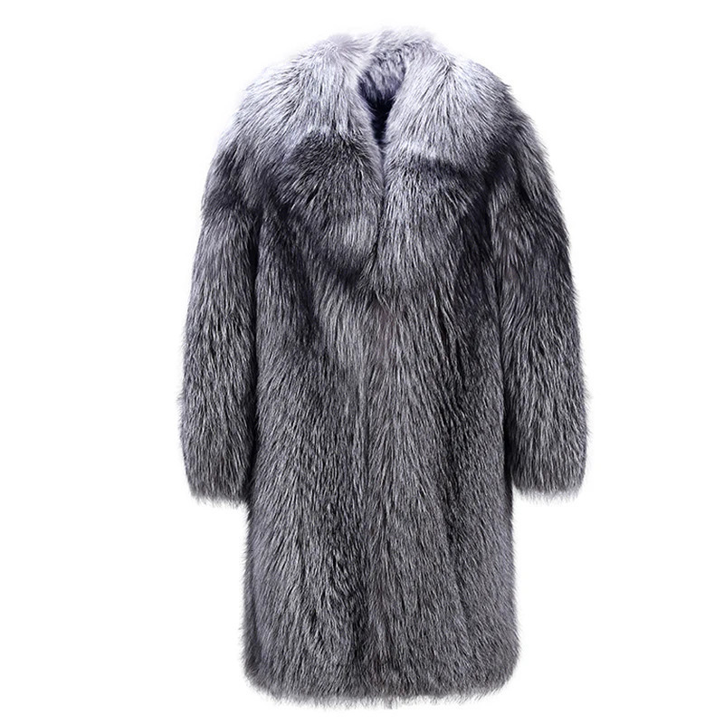 LUZHEN Winter Men Loose Mink Hair Coat Fashion Faux Fur Long Woolen Overcoat Trend Male Personality Clothes B10223 250107