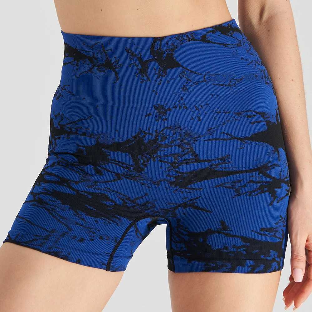 Seamless Elastic Push Up Yoga Shorts For Women High Waist Jacquard Weave Tie Dye Fitness Workout Sport Gym Cycling Tights SummerXJ250111