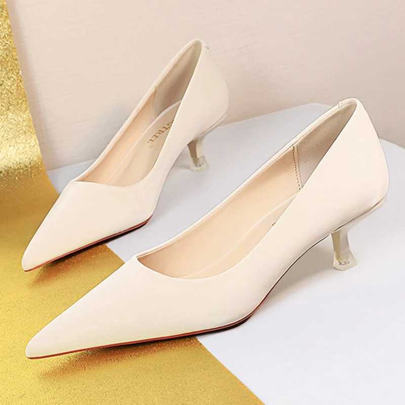 New Arrival womens shoes 4.5 cm toe womens shoes pump fAshionable kitten heel large size 34-43 sexy mid boots womens shoes 2025 T250110