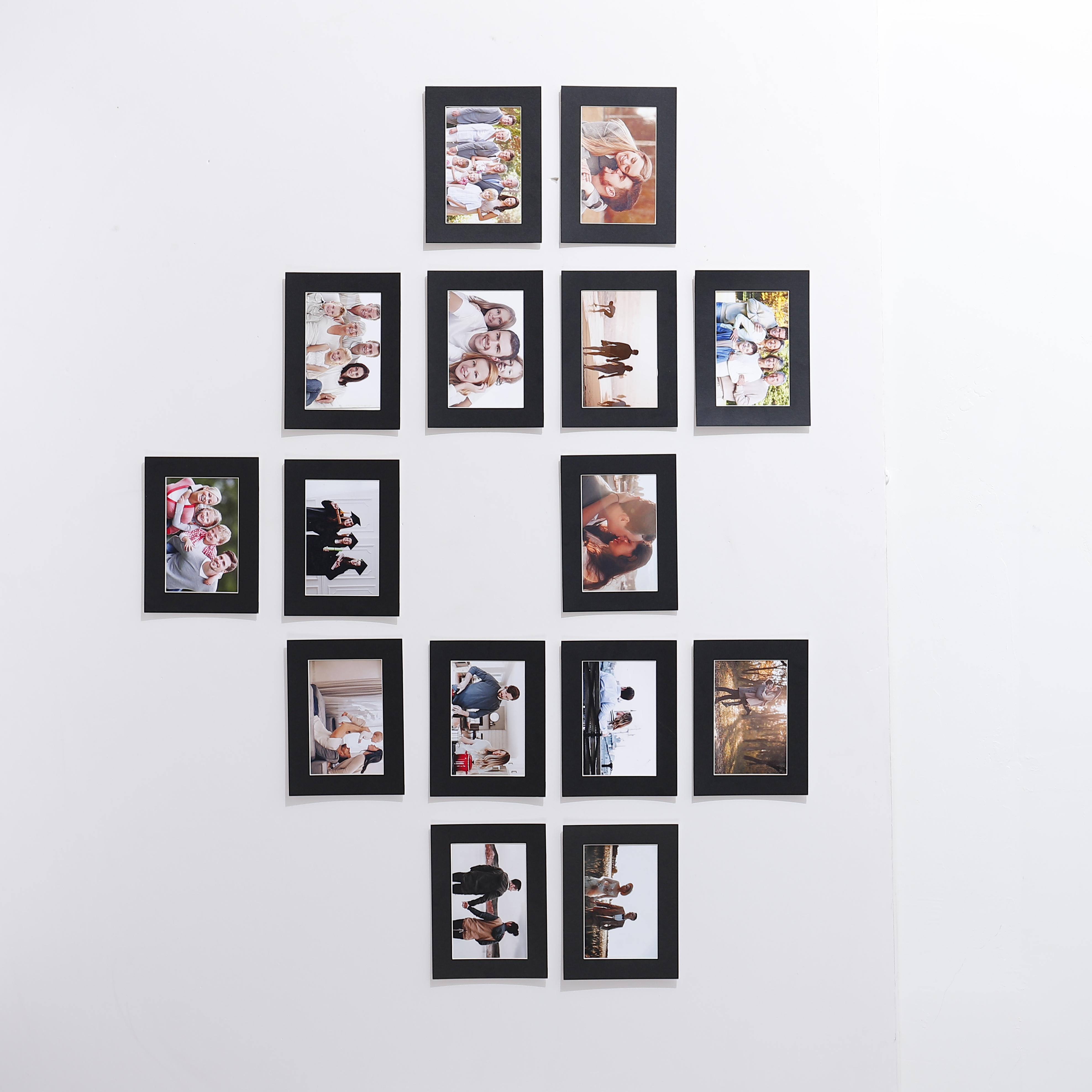 5pcs without Support of Europe the United States Classic Black and White Photo Cardboard Picture Frame Wall Family Room H260306
