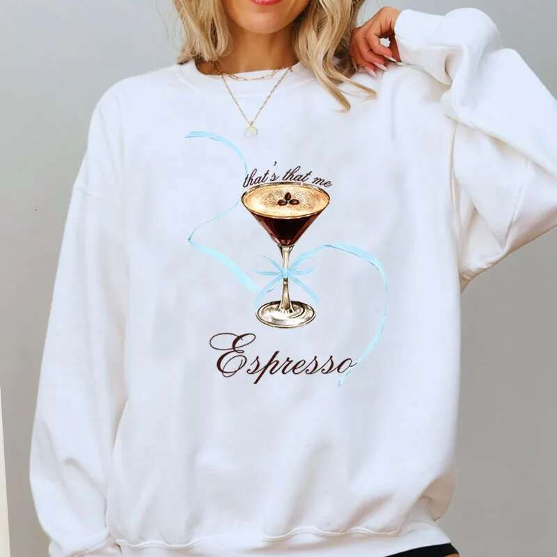 Sabrina Carpenter Espresso Hoodies Pullover Long Sleeve Graphic Crewneck Sweatshirts Haruku Y2k Autumn Women's Clothing