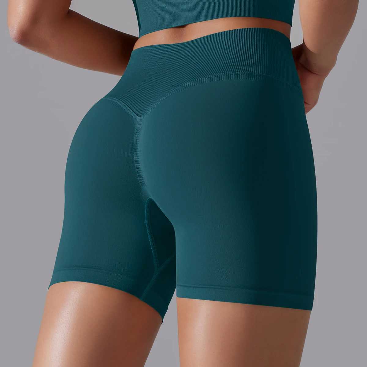Women Yoga Clothing Sports Shorts High Waist Push Up Gym shorts Leggings Seamless Solid Yoga Shorts Women Clothing 11 ColorsXJ250111
