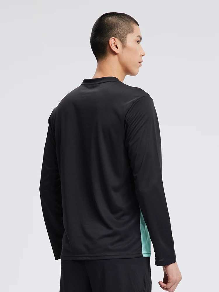 Sports T-shirt mens long sleep loose and fast drying casual running clothes for all seasons fitness top W250111
