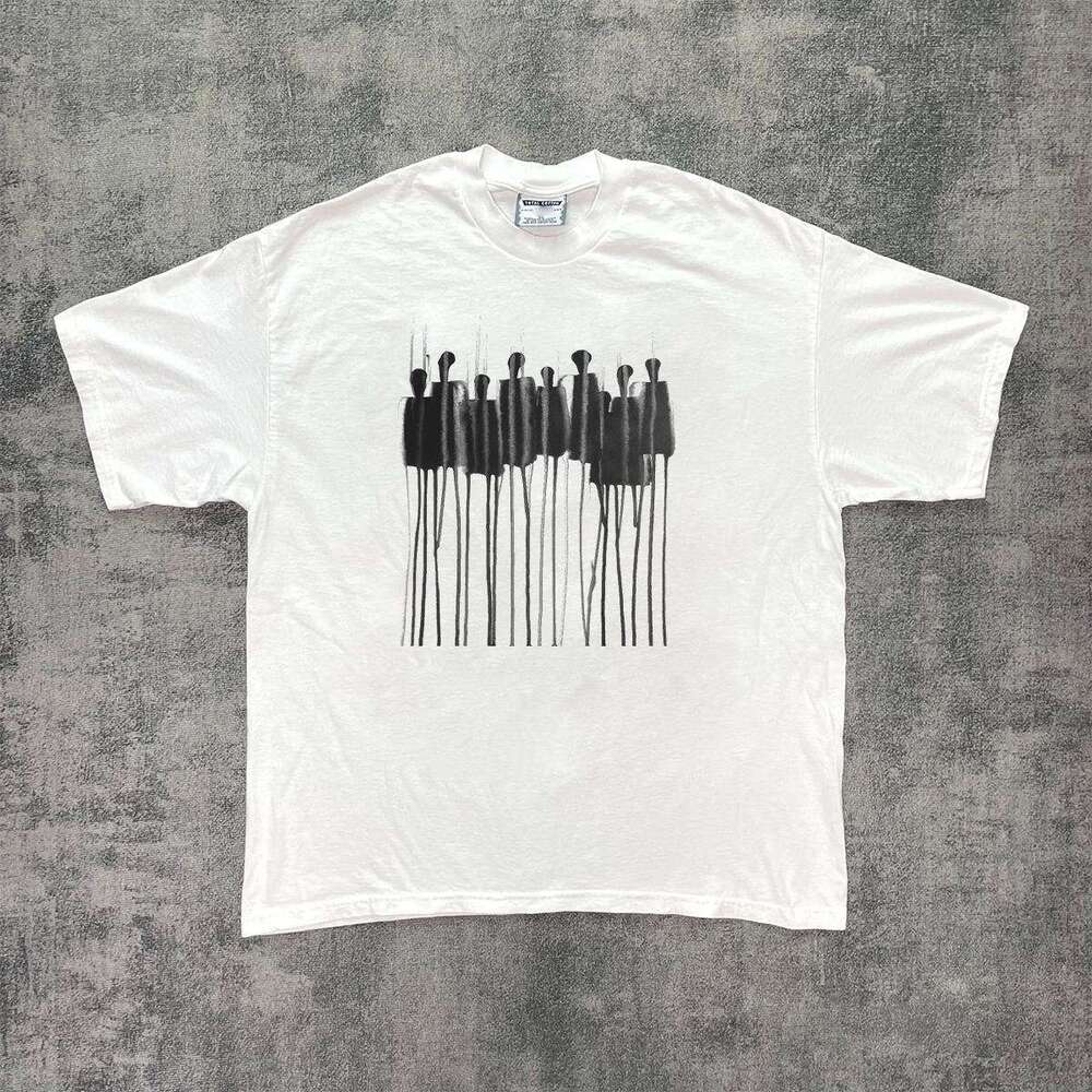 Inspiration: Summer off shoulder Japanese style personalized trend round neck printed short sleeved high school student basic T-shirt