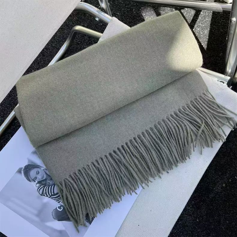 T094 solid color scarf women's winter men's universal couple shawl dual-purpose warm long thick Japanese Korean version