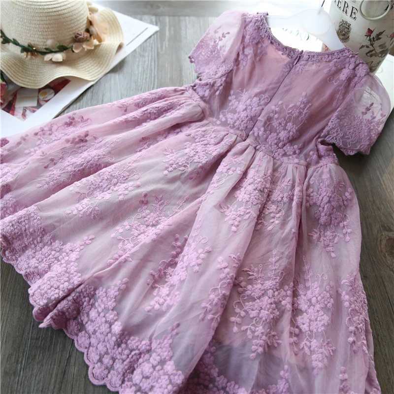 3-8-year-old childrens girls summer dress lace Tutu Par princess dress white wedding dress baby girls casual clothing childrens clothing W250111