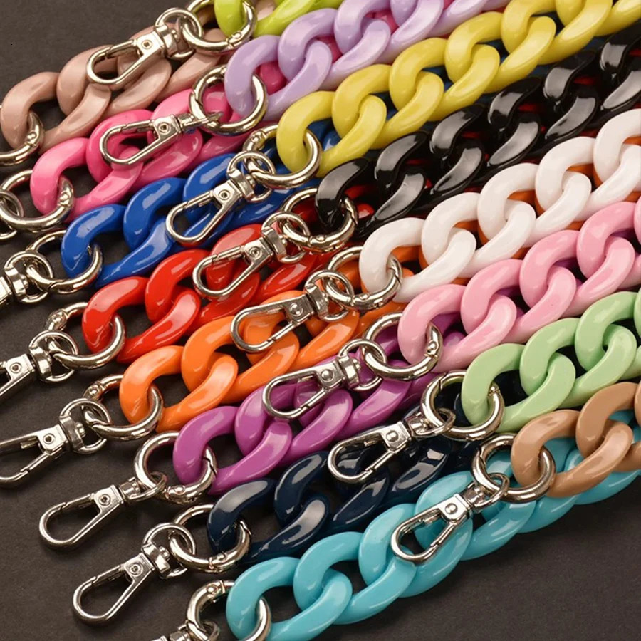 27-140cm bag chain acrylic bag with resin chain high gloss DIY bag extension single shoulder cross with bottom bag 250109