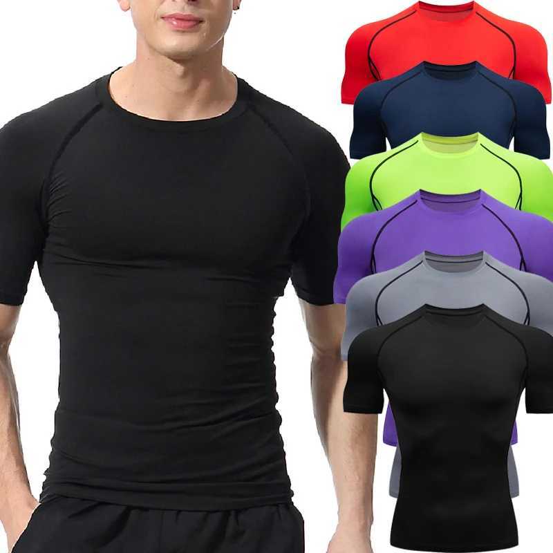 Mens compression shirt quick drying fitness T-shirt sports fitness T-shirt running T-shirt short sLeeved T-shirt W250111