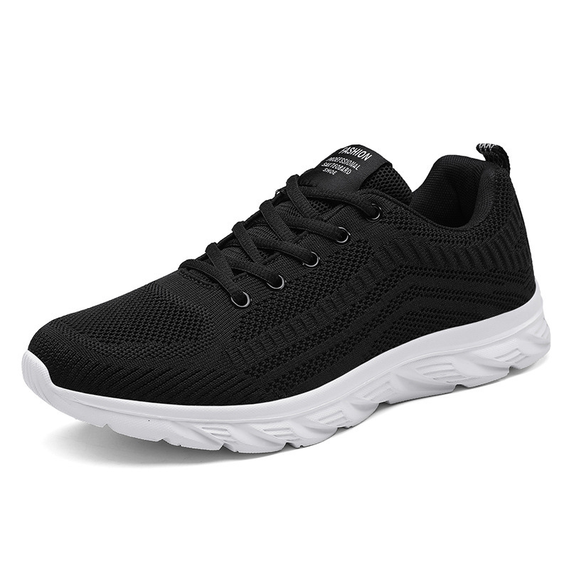 Men Shoes Black Mesh Sneakers Big Size Lightweight Breathable Fashion Casual Sport Running Shoes
