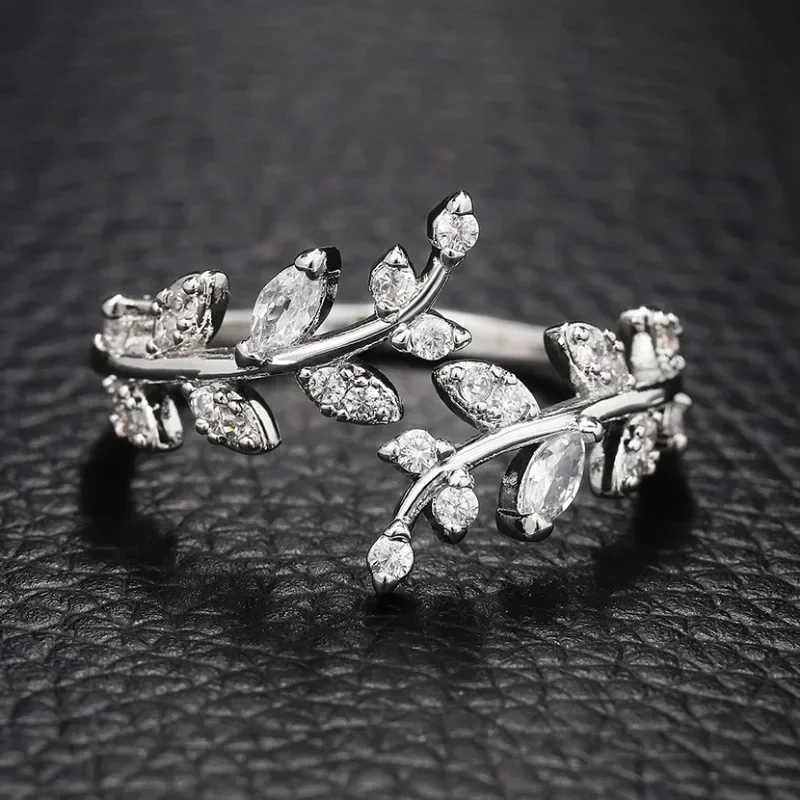 925 Sterling Silver Tree Branch She Ring Charm Sparkling Zirconia Rings Birtay Party Gift for Women Fine Jewelry AccoriesXJ250110