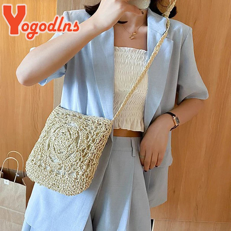 Straw Bag Bohemian Beach Women Crochet Crossbody Ultralight Shoulder Small Bolsos Feminina 250107