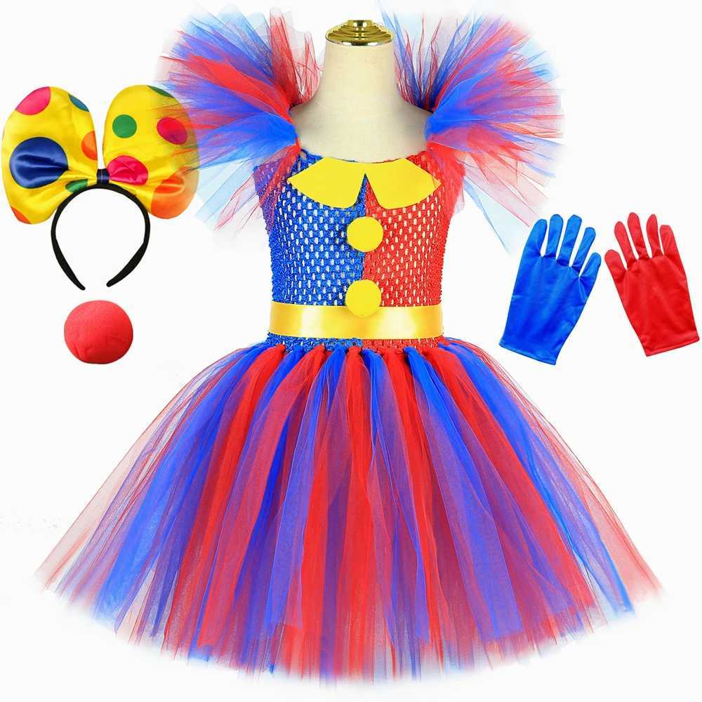 Pomni costumes childrens Tutu costumes amazing digital circus clown role-playing costumes girls Halloween party costumes W250111