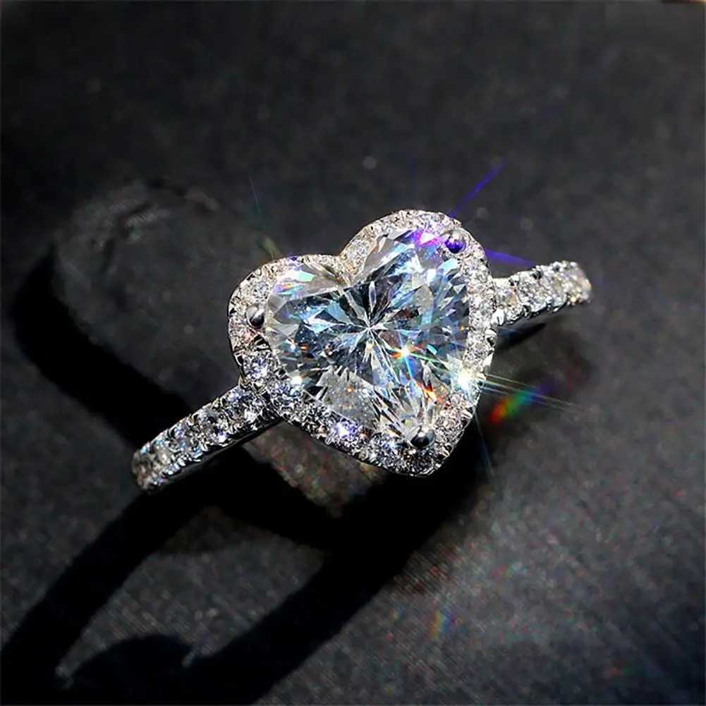 Chic La Circlet Good-looking Wedding Ring Heart She High-end Creative La CircletXJ250110
