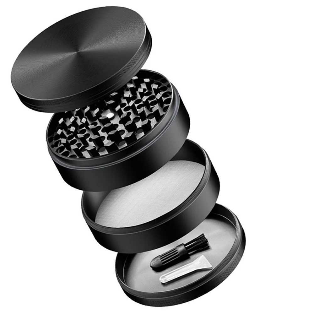3 inch Herb Grinder 75mm 4 Layer Spice Grinder Zinc Alloy Metal 4 pieces Smoking Accessories Big Large Mill Spice Crusher 100MMXJ250111