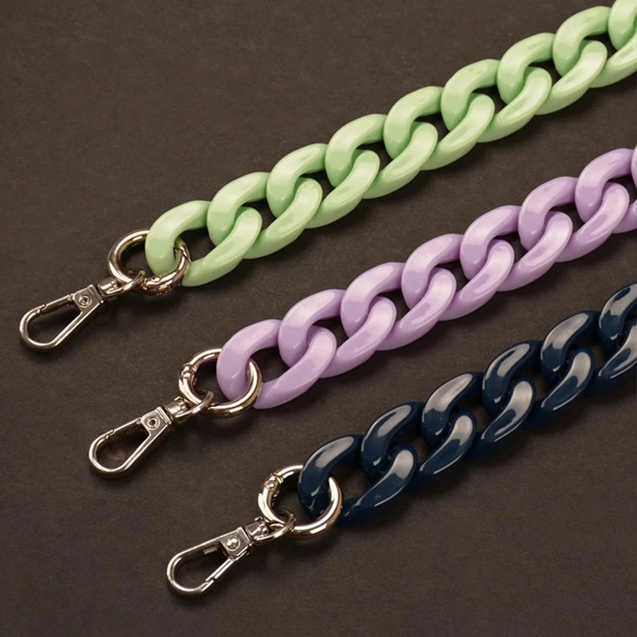 27-140cm bag chain acrylic bag with resin chain high gloss DIY bag extension single shoulder cross with bottom bag 250109