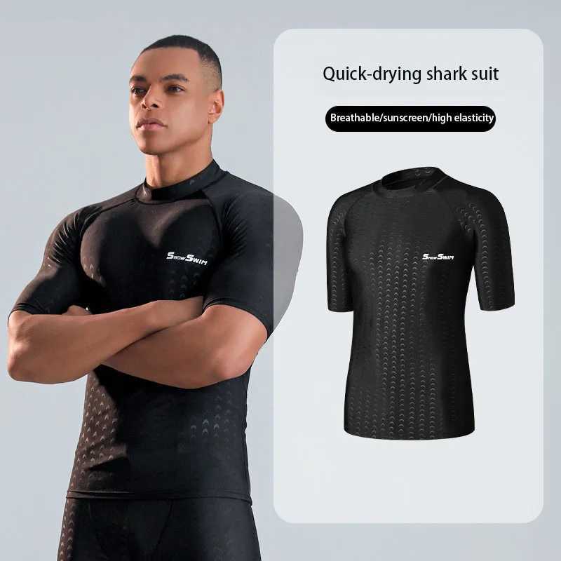 High quality mens swimsuit shorts one-fifth quick drying loose enlarged size swimming kit anti awkward W250111