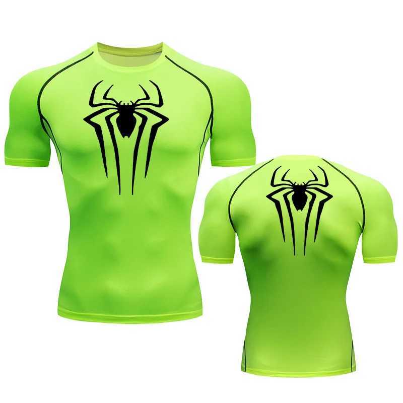 2099 mens T-shirt compression shirt summer casual top fitness sports navy blue quick drying sportswear gym mens clothing W250111