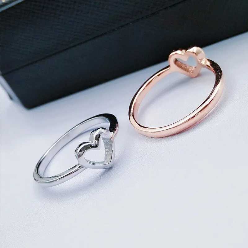 Mole 2023 New Fashion Rose Gold Color Heart Shed Wedding Ring for Woman DropshippingXJ250110