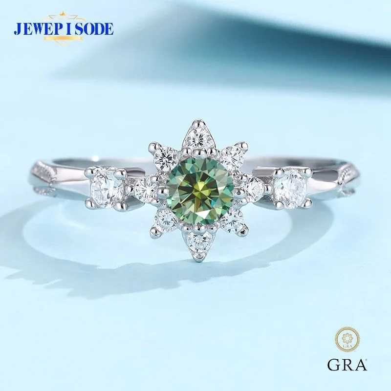 Real 925 sterling silver Simple Sparkling Round 4MM 0.3CT womens moissanite ring GRA certified laboratory diamond finger ring W250111