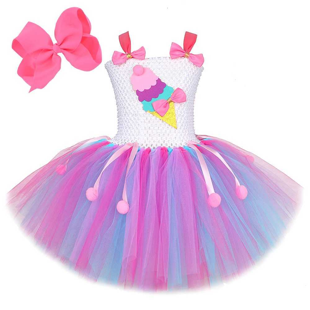 Girl Candy Ice Birthday Dress Childrens Cake Crush Par Tutu Dress Newborn Photoshot Set Cute Princess Tutu W250111