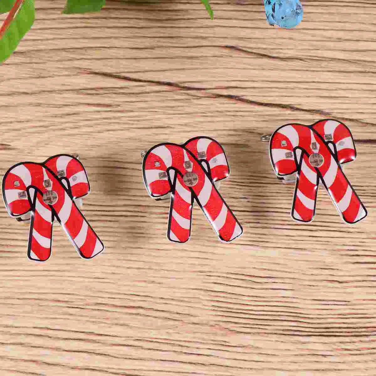 25pcs Christmas LED Glowing Santa Claus Snowman Xmas Tree Brooch Luminous Enamel Pin Badge Fashion Jewelry Gifts 250103