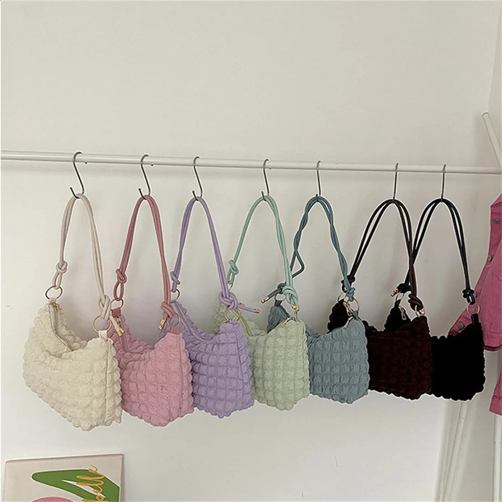 Quilted Padded Shoulder Bag Pleated Bubbles Cloud Large Capacity Handbag Tote Bags Bucket Ruched Handbags 250106