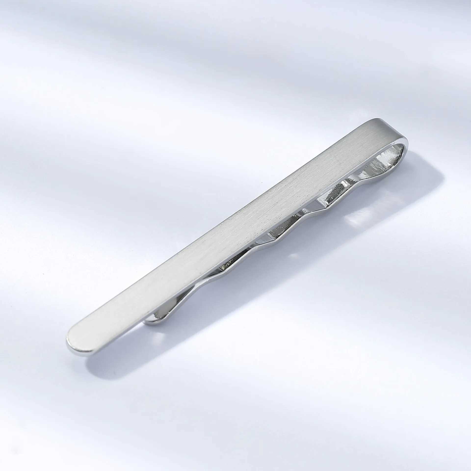 Mens Fashion Tie Clip Metallic Tone Simple Bar Buckle Practical Collar Accories Mens Tie Clip W250111