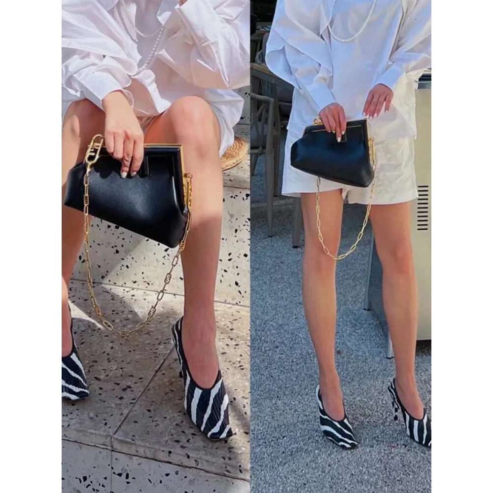 French Retro Single 2024New Zebra Pattern Square Head High Slim Heels Comfortable Soft Leather Women's Shoes
