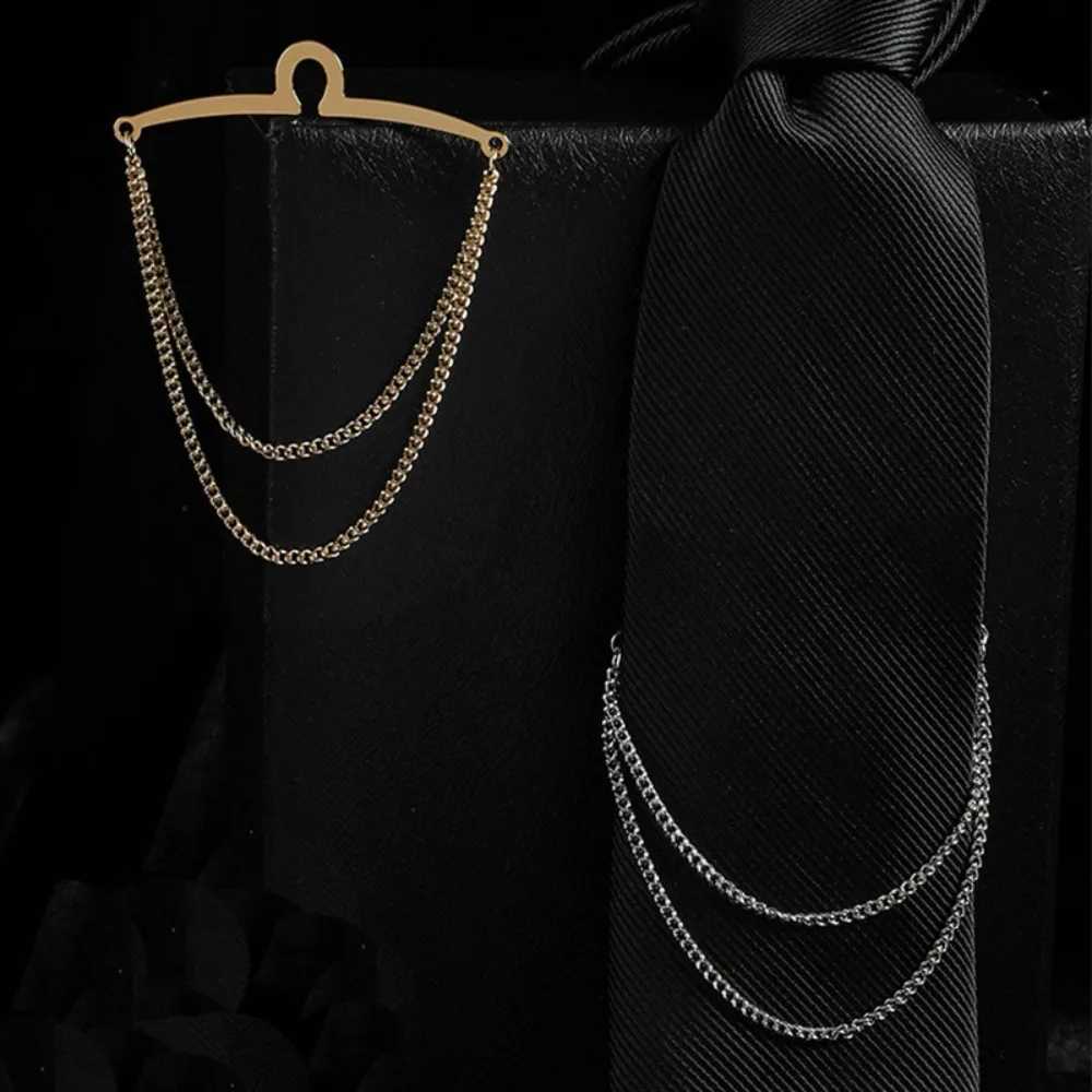 Vintage mens tie clip shirt chain buckle U-shaped buckle tie clip jewelry Busin Banquet wedding formal tie necklace accessories W250111
