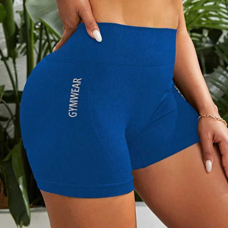 New Running Fitness Exercise Shorts High Waisted Hip Lift Belly Peach Yoga Trousers Tight Sweat Three-Quarter TrousersXJ250111